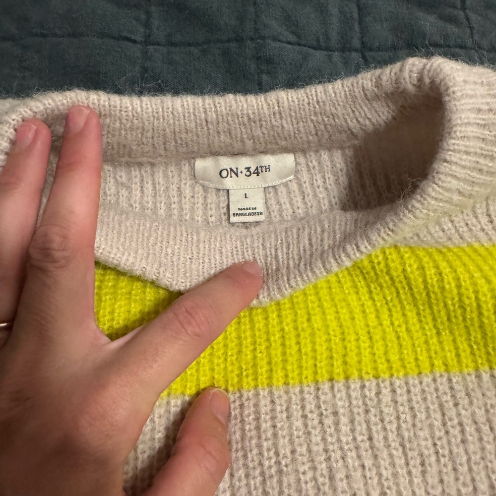 Neon Striped Knit Sweater - Picture 2 of 4